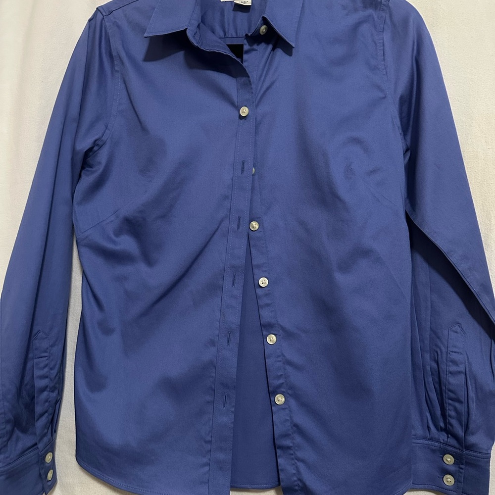 Elegant Women's Blue Button Down Shirt
